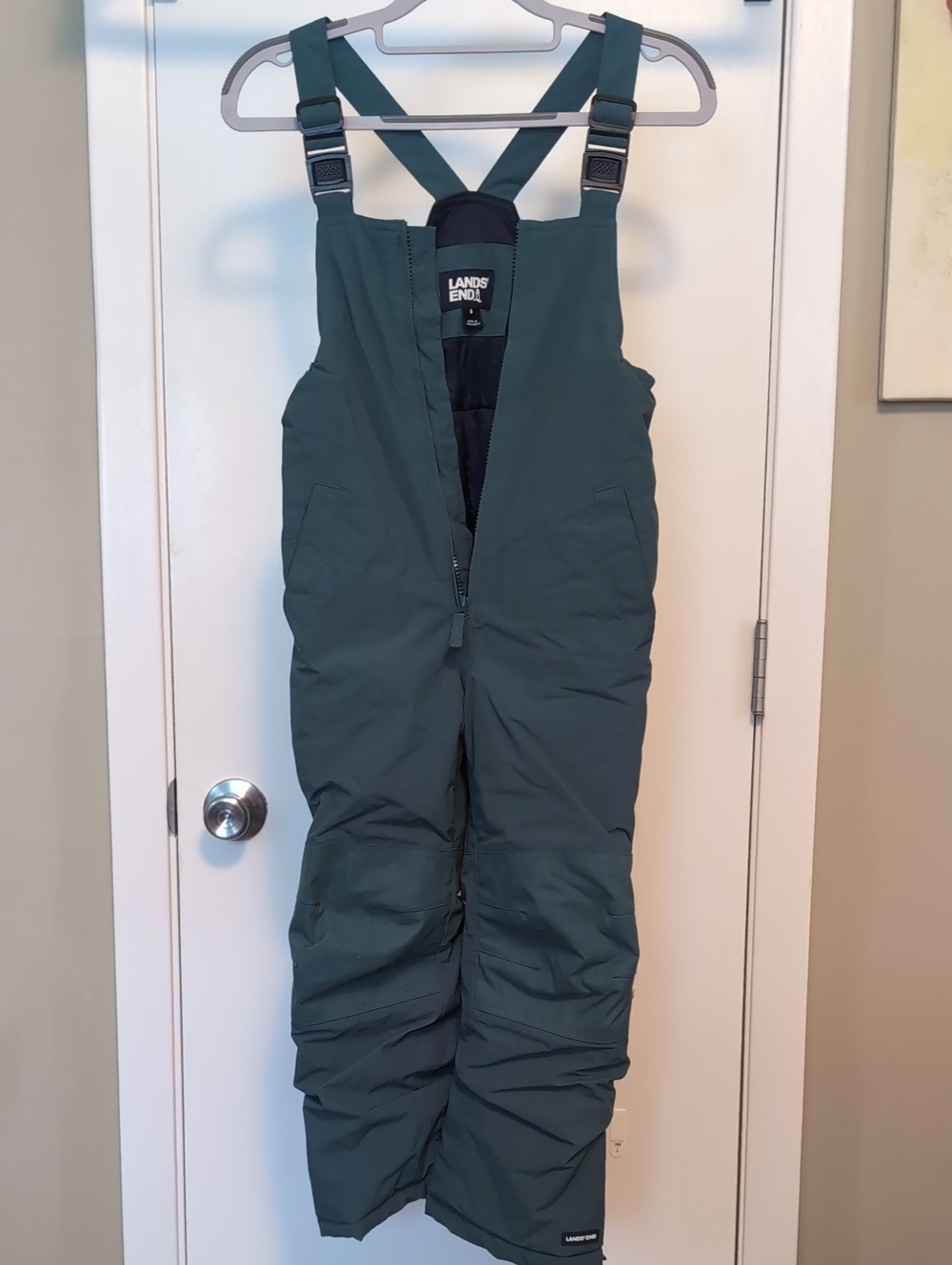 Lands' End Forest Green Kids Insulated Snow Bib